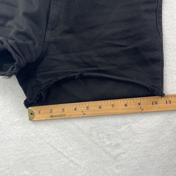 Rag & Bone 25, 0 Black Short Fray Raw Hem High Rise‎ 100% Cotton Denim Shorts - Picture 5 of 11